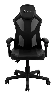 Кресло игровое Оклик 121G черный кожзам