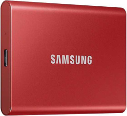 2ТБ Внешний диск SSD Samsung T7 MU-PC2T0R/WW, USB-C, запись - 1000МБ/с, чтение - 1050МБ/с, красный