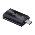 Твердотельный накопитель ADATA External SSD SC730, 512GB, Type-C, Type-A, USB 3.2 Gen2, R/W 600/600 MB/s, 36.8x23.8x9.7mm, Black 5 лет (SC730-512G-CACTI)