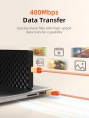 Кабель CABLETIME CAP4H (CT-AMMBM-POR1) 1 м, апельсин, USB 2,0 a для Micro B -зарядного устройства