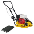 Виброплита SKIPER C90H-WM Honda GX160, 5.5л.с., плита 54х42см., 15кН, 25м/мин, рез. ковр, колёса SC90HWM.00