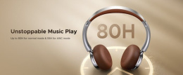 Наушники беспроводные накладные UGREEN HP207 75629 Studio Plus Bluetooth Active Noise-Cancelling Headphones. Цвет: серебристо-коричневый (75629_)