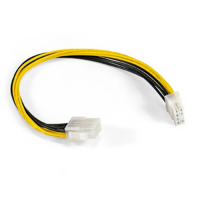 Удлинитель кабеля питания материнской платы +12V ExeGate EX-EXT-8M8F-0.2 8pin EPS12V M/8pin EPS12V F, 0,2м EX296936RUS