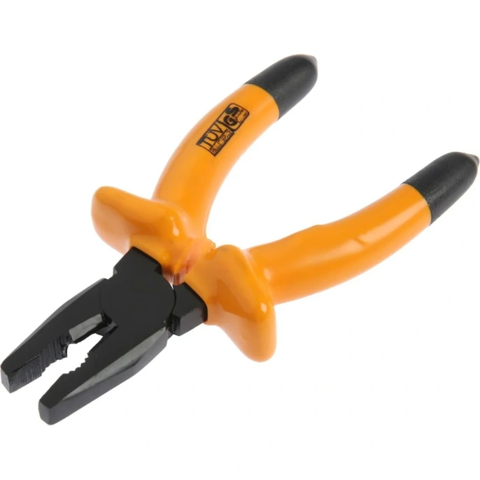 Диэлектрические плоскогубцы ТУНДРА изолирующие рукоятки из резины, 160 мм 1532401