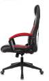 Кресло игровое ZOMBIE Arena, ткань/экокожа, до 120кг, черный/красный