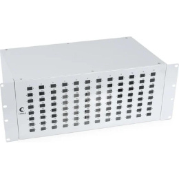 Cabeus FO-19-96SC Кросс бокс оптический 19" на 96 SC (LC duplex) со сплайс-кассетой и КДЗС (без пигтейлов и проходных адаптеров)