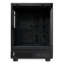 Корпус без блока питания Case HSPD F510, Panoramic Mid Tower, Black, TG, 0.5 SPCC, no fans ATX, mATX, mITX 180/280/160mm 1x2.5", 1x3.5", 7xPCI 1xUSB-A 3.0, 1xUSB-A 1.0 356x218x467mm (F510-TGBK)