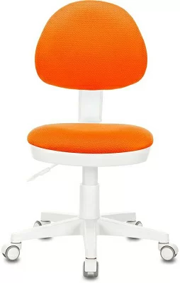 Кресло детское Бюрократ KD-3 оранжевый TW-96-1 крестов. пластик белый