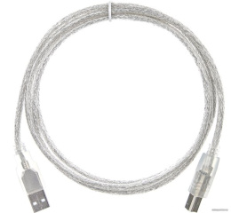 Кабель USB2.0 A-- B 1.5м Telecom прозрачная изоляция TUS6995-1.5M