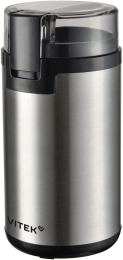 Кофемолка Vitek Gracia VT-CG1540 400Вт сист.помол.:ротац.нож вместим.:80гр стальной