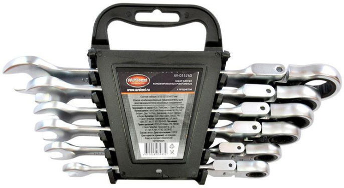 Набор ключей AV STEEL AV-035260, трещоточный