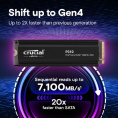 Накопитель SSD M.2 2280 M PCI Express 4.0 x4 Crucial 1Tb P310 CT1000P310SSD5 7100/6000 MBps QLC