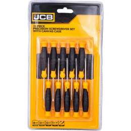 Набор отверток для точных работ JCB CrV cталь, 11 предметов, чехол JSD026