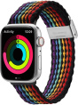 Ремешок для смарт-часов Dux Ducis Strap (Mixture II Version) для Apple Watch Ultra/SE/8/7/6/5/4/3/2/1 (49мм/45мм/44мм/42мм) Dark Stripes (материал: нейлон, полиэтилен, простая сборка, регулируемый) (Mixture II Apple Watch Ultra/SE/8/7/6/5/4/3/2/1)