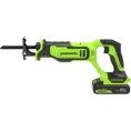 Пила сабельная GreenWorks GPT-BLRS-1, 24V, б/щет, 0-3000/мин, рез 115 мм дер., 1x2Ач,ЗУ, коробка 1200607VUA