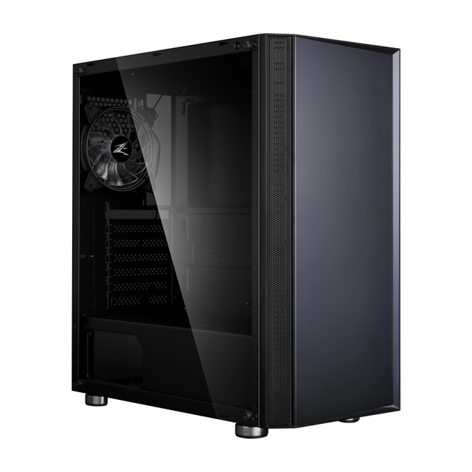 Корпус Zalman R2 Черный сталь-стекло-пластик, толщина металла 0.6мм, с боковым окном, 2xUSB2.0, 1xUSB3.0, Audio x 1, Mic x 1, LED button, без БП, ATX, отсеки