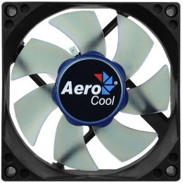 Вентилятор Aerocool Motion 8 LED 80х80x25 черный 3-pin MOTION 8 BLUE-3P 80 Ret