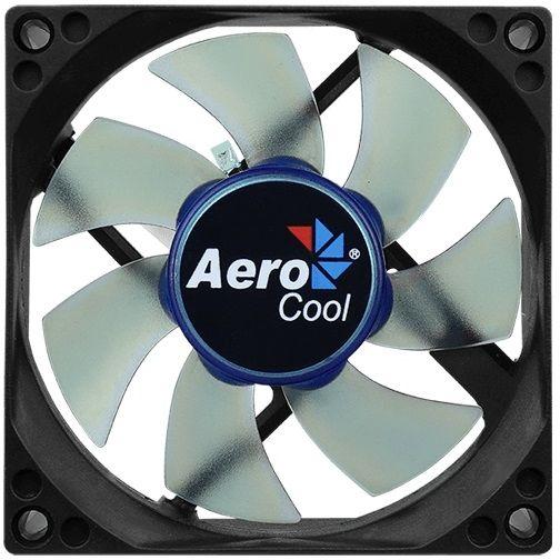 Вентилятор Aerocool Motion 8 LED 80х80x25 черный 3-pin MOTION 8 BLUE-3P 80 Ret
