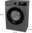 Стиральная машина Gorenje W2NHPI62SCSS, с фронтальной загрузкой, 6кг, 1200об/мин, с паром, инверторная