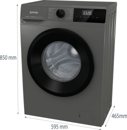 Стиральная машина Gorenje W2NHPI62SCSS, с фронтальной загрузкой, 6кг, 1200об/мин, с паром, инверторная