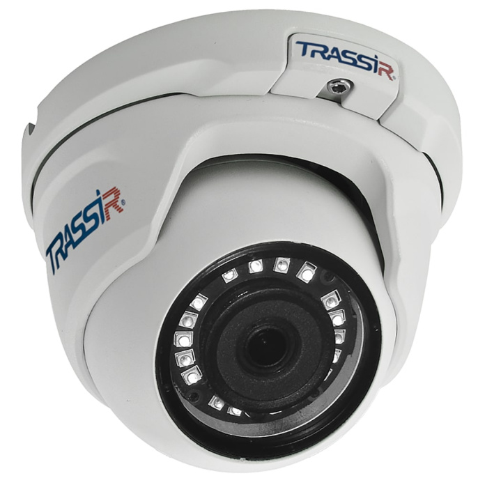 Видеокамера Trassir TR-D2S5 v2 2.8 уличная, 2Мп IP-камера с ИК-подсветкой, матрица 1/2.9" CMOS, разрешение FullHD 1920x1080 @25fps, чувствительность: 0.005Лк F1.8 , режим "день/ночь" механический ИК-фильтр , объектив 2.8 мм, поддержка кодека H.265+, r