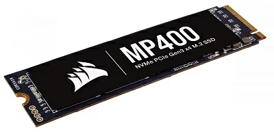 Твердотельный накопитель Corsair. CORSAIR SSD MP400, 2000GB, M.2(22x80mm), NVMe, PCIe 3.0 x4, 3D QLC, R/W 3480/3000MB/s, IOPs 560 000/380 000, TBW 400, DWPD 0.11 (5 лет)