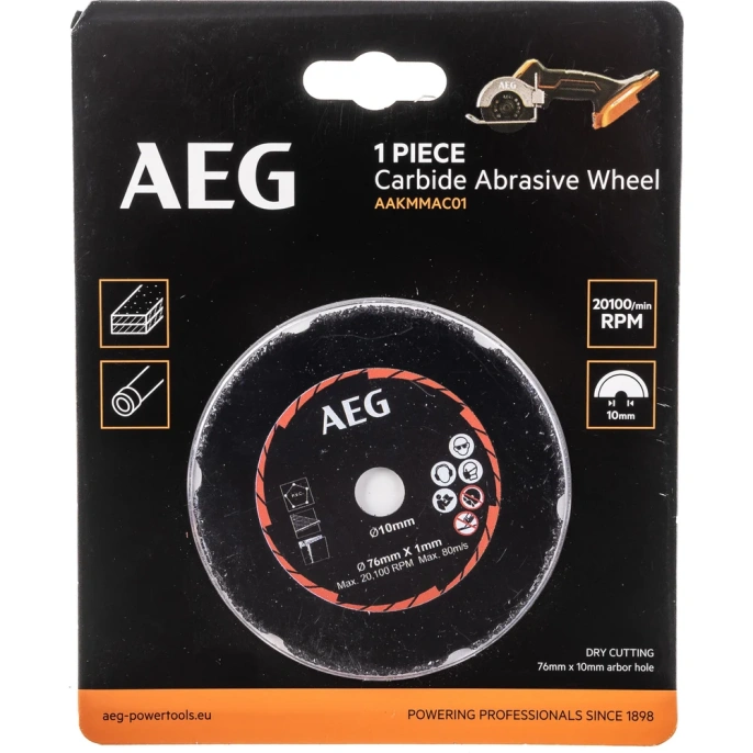 Диск карбидный AAKMMAC01 76х10х1 мм для отрезной машины AEG 4932478590