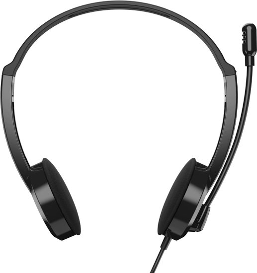 RAPOO Гарнитура проводная H101-BL, цвет - черный 12458