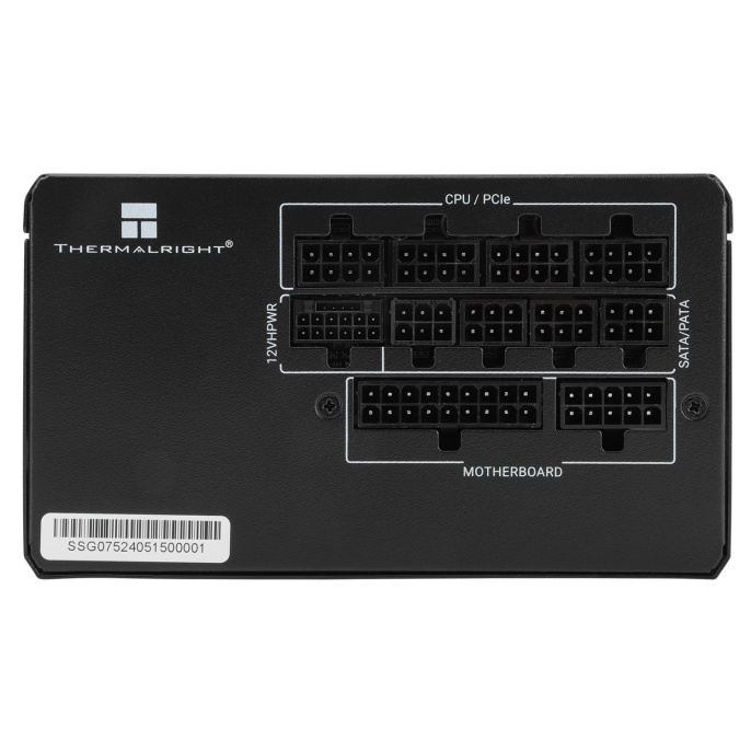 Блок питания 750W/ Power Supply Thermalright, 750W 80+ Gold ATX, 3.1, PCIe 5.1, Full modular, 1x24 20+4 pin 600mm, 2xCPU 8 4+4 pin 650mm, 2xPCIe*2 8 6+2 pin 650+150mm, 1x12VHPWR PCIe 5.1 12+4pin 600mm, 2xSATA*4 450+150+150+150mm, 1xMOLEX4pin*3 500+150+15 