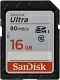 Карта памяти SanDisk Ultra SDSDUNC-016G-GN6IN SDHC Memory Card 16Gb UHS-I U1 Class10