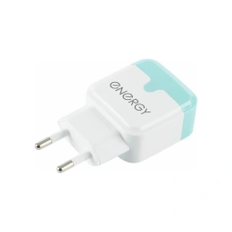 Сетевое зарядное устройство ENERGY ET-33, 2 USB разъёма, 2,1А, цвет - белый 104291