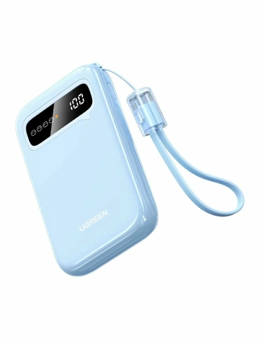 Внешний аккумулятор UGREEN CD384 45423 10000mAh Mini Quick Charging 20W Power Bank. Цвет: синий 45423_