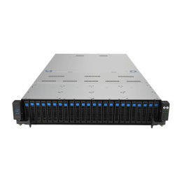 Сервер ASUS RS720-E11-RS24U 2U, 2xLGA4677, 32 DIMM DDR5, 24x 2.5" 12x NVMe+12x NVMe/SATA/SAS* hs , 2 x M.2 slot 2280, 2x10Gbe RJ45, 4 dual-slot GPU, 8 slots PCIe 5.0, 1x OCP 3.0*, 2x2600W 90SF01Z1-M008V0