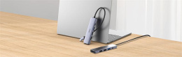 NETAC USB-концентратор Netac Hub WF13, Type-C to USB3.0+USB2.0*2+100W PD+HDMI repl. NT08WF13-30GR WF13GYCN