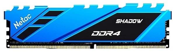Оперативная память NETAC Shadow NTSDD4P32SP-08B DDR4 - 1x 8ГБ 3200МГц, DIMM, Blue, Ret