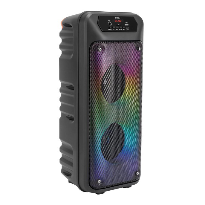 Музыкальный центр Digma D-MC1705, 40Вт, с караоке, Bluetooth, FM, USB, micro SD, черный