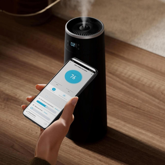 Увлажнитель воздуха ультразвуковой DEERMA DEM-F950W,  8л,  черный