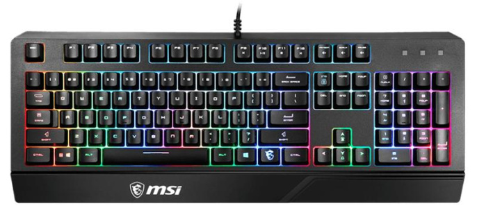 Клавиатура MSI Vigor GK20 RU, проводная, USB, мембранная, черный [s11-04ru230-cla]