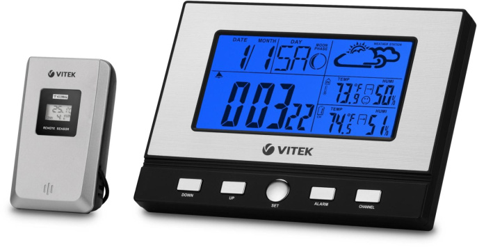 Погодная станция Vitek VT-3533,  серебристый