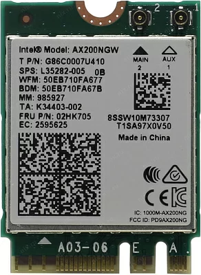 Контроллер Intel AX200.NGWG.NV (OEM) Intel Dual Band Wi-Fi 6 AX200 M.2 WiFi a/b/g/n/ac/ax + BT5.1 (OEM)