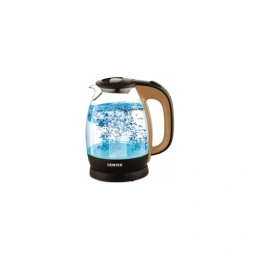 Стеклянный чайник Centek бежевый+кофе, 1.7 л CT-0056