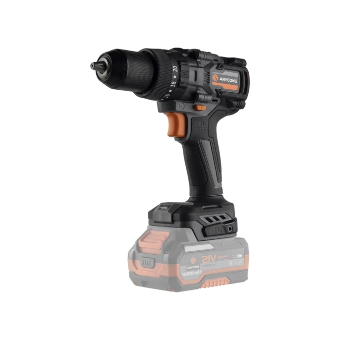 Бесщеточная ударная дрель-шуруповерт Anycons 150Нм, 21В, без акб, AC-ID21090 5093455