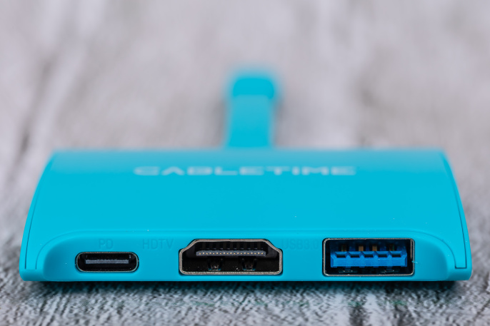 Док-станция Switch CABLETIME CB40U CT-SHUB31-PBU для Nintendo Switch OLED 3 в 1 USB C HUB Blue