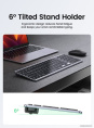 Клавиатура беспроводная UGREEN KU005 15956 2.4GHz Bluetooth5.0 Ultra Slim Wireless Keyboard. Цвет: серебристый