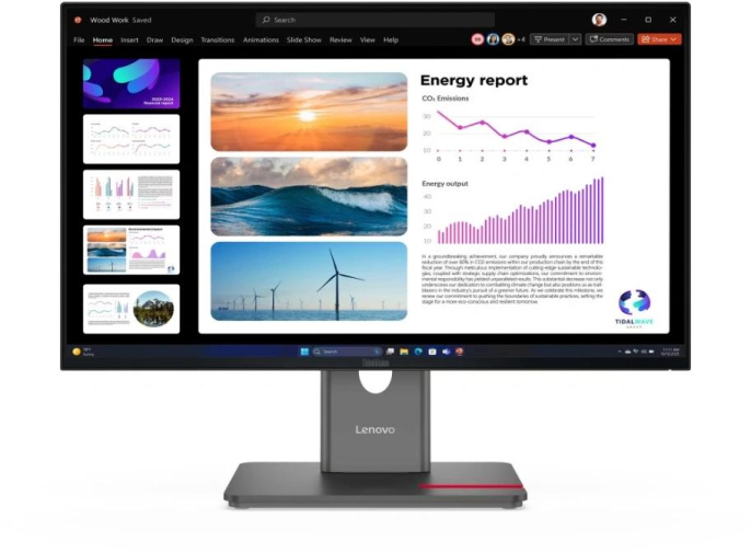 23.8" Монитор Lenovo ThinkVision P24q-40, 2560x1440, IPS, 120Гц, 1хHDMI, 1хDP, черный [64b2gat1uk]