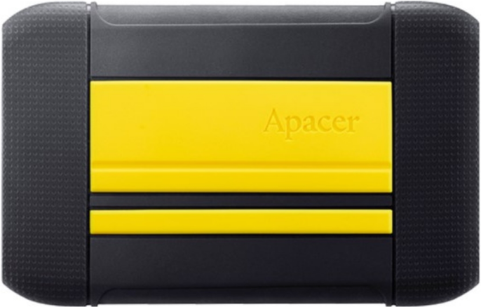 Внешний жесткий диск Apacer AC633 2TB AP2TBAC633Y-1 2.5", интерфейс: USB 3.2 Gen1 5 Гбит/с , разъем подключения: USB 3.2 Gen1 Type-A 5 Гбит/с , питание: USB, материал корпуса: пластик, желтый