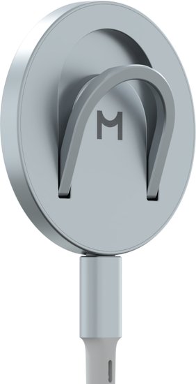 Беспроводное зарядное устройство Magssory Coin Серебристый (WCH015) (15Вт, Quick Charger, Power delivery, с магниным кабелем, совместимо с Magsafe)