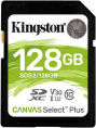 Карта памяти SDXC UHS-I U3 Kingston Canvas Select Plus 128 ГБ, 100 МБ/с, Class 10, SDS2/128GB,  1 шт., без адаптера