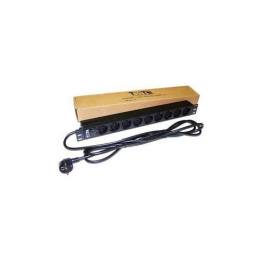 Блок розеток 19" 9 шт. без выключателя, 16A 250V, шнур питания 3.0 м TWT-PDU19-16A9P-3.0