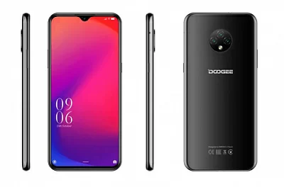 Смартфон Doogee Doogee X 95 Starry Black, 16,56 см (6.52") 540 x 1200 пикселей, 1.3GHz, 4 Core, 2GB RAM, 16GB, up to 128GB flash, 13 МП+2 МП+2 МП/5Mpix, 2 Sim, 2G, 3G, LTE, BT, Wi-Fi, GPS, Micro-USB, 4350 мА·ч, Android 10.0, 178g, 167 ммx77,4 ммx8,9 мм